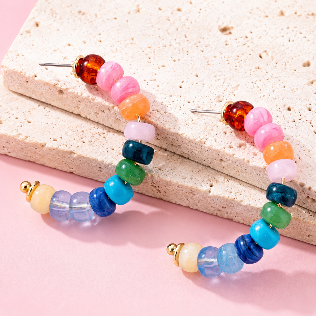 Candy gem earrings