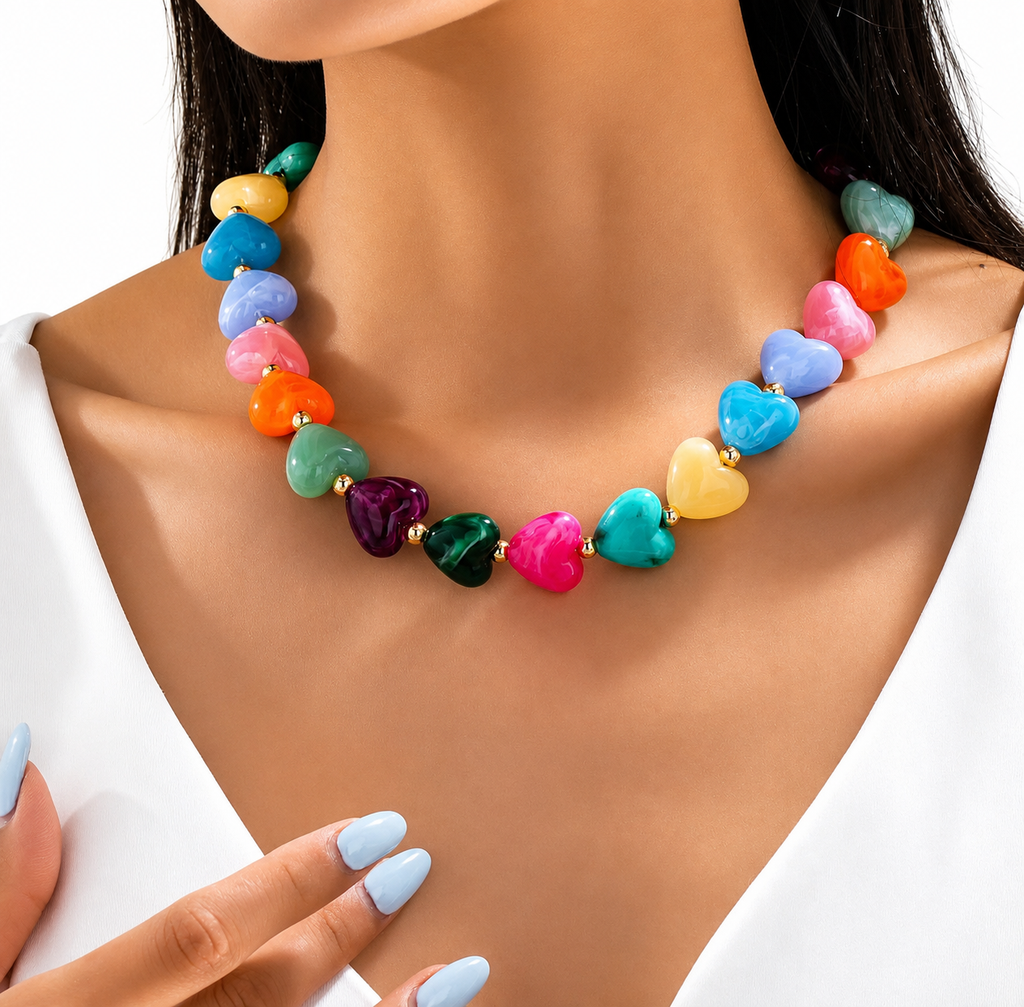 Bubble heart necklace