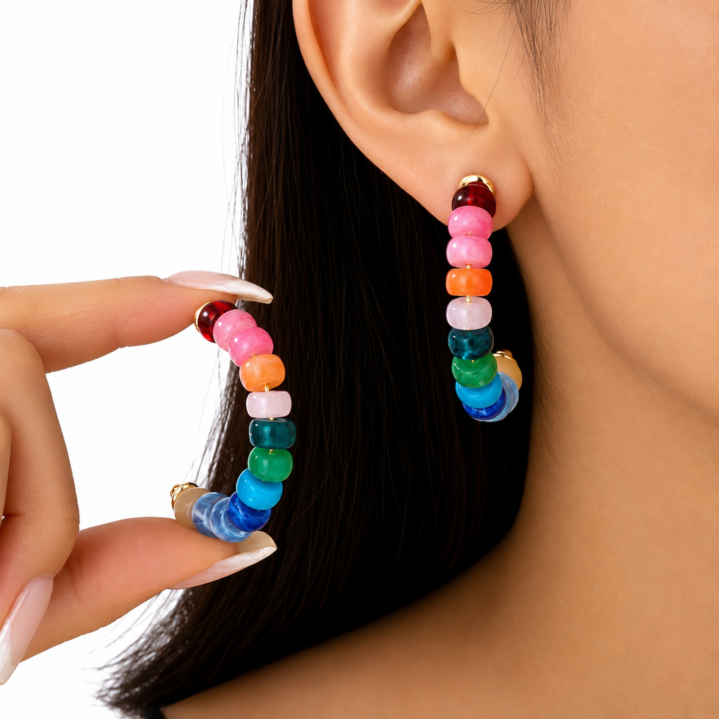Candy gem earrings