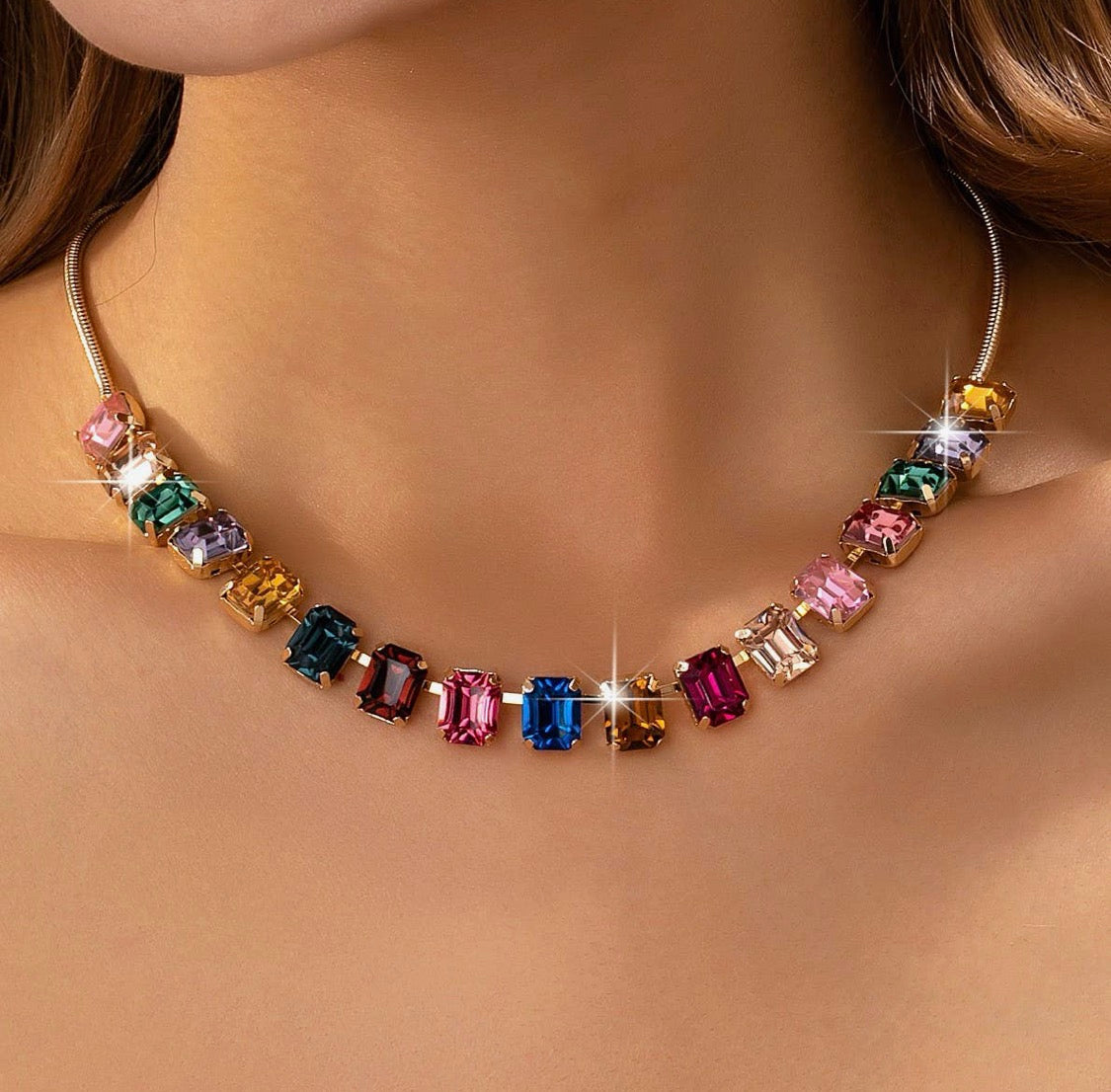 Rainbow Drops Necklace